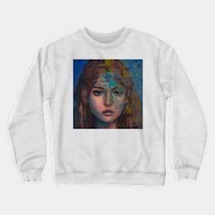 BROTHER WHERE ARE YOU Glitch Art Surrealism Portrait Crewneck Sweatshirt